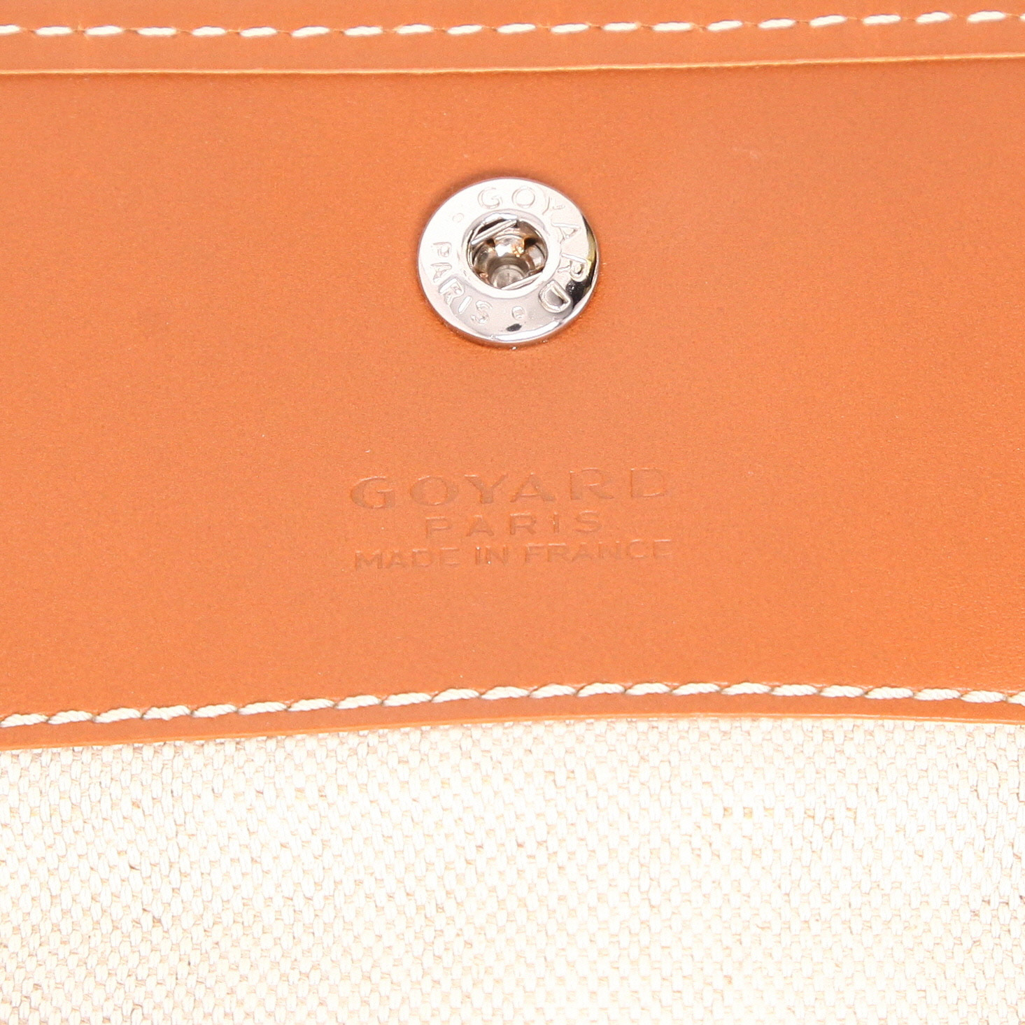 Goyard  Saint-Louis shopping bag  in black and brown Goyard canvas  and brown leather - Detail D3