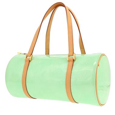 Bolso de mano Louis Vuitton  Bedford en charol Monogram verde y cuero natural