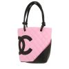 Borsa Chanel  Cambon modello piccolo  in pelle trapuntata rosa e nera - 00pp thumbnail