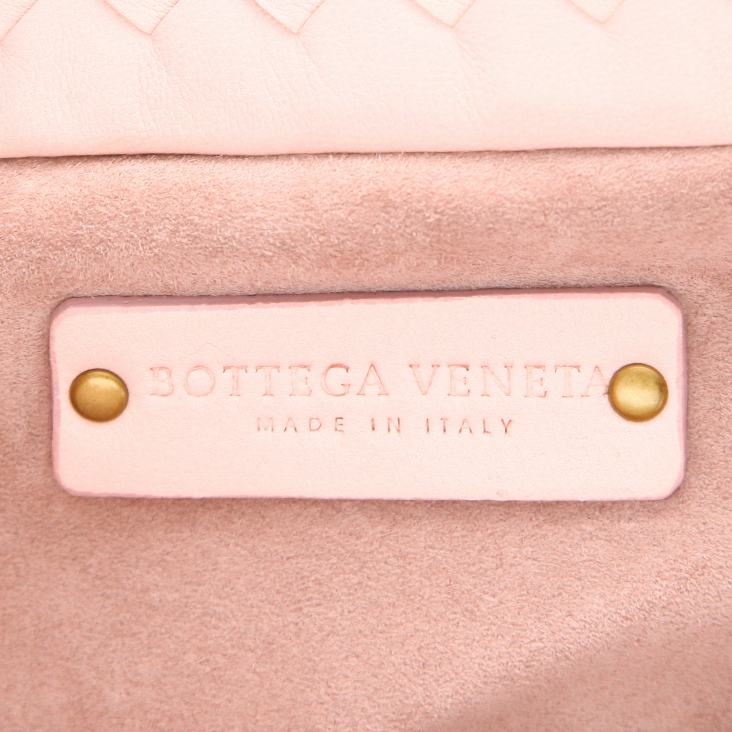 Bottega Veneta   handbag  in pink intrecciato leather - Detail D2
