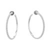 Van Cleef & Arpels Perlée hoop earrings in white gold - 360 thumbnail