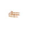 Anello Cartier Juste un clou in oro rosa e diamanti - 360 thumbnail