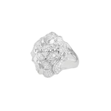 Anello Chanel Sous le Signe du Lion in oro bianco e diamanti