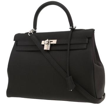 Bolso de mano Hermès  Kelly 35 cm en cuero togo negro
