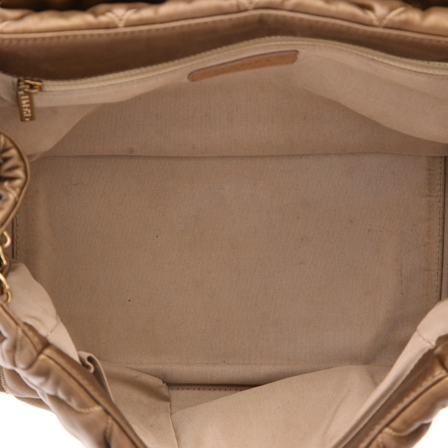 Sac à main Chanel  Bubble en cuir matelassé bronze - Detail D3