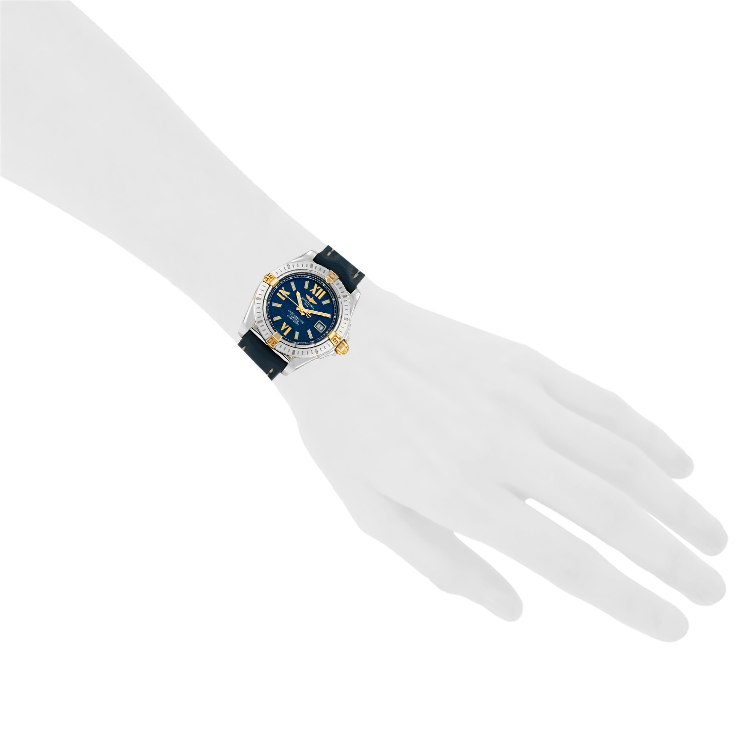 Breitling   in stainless steel and gold plated Ref: B71356 Circa 2010 - Detail D1