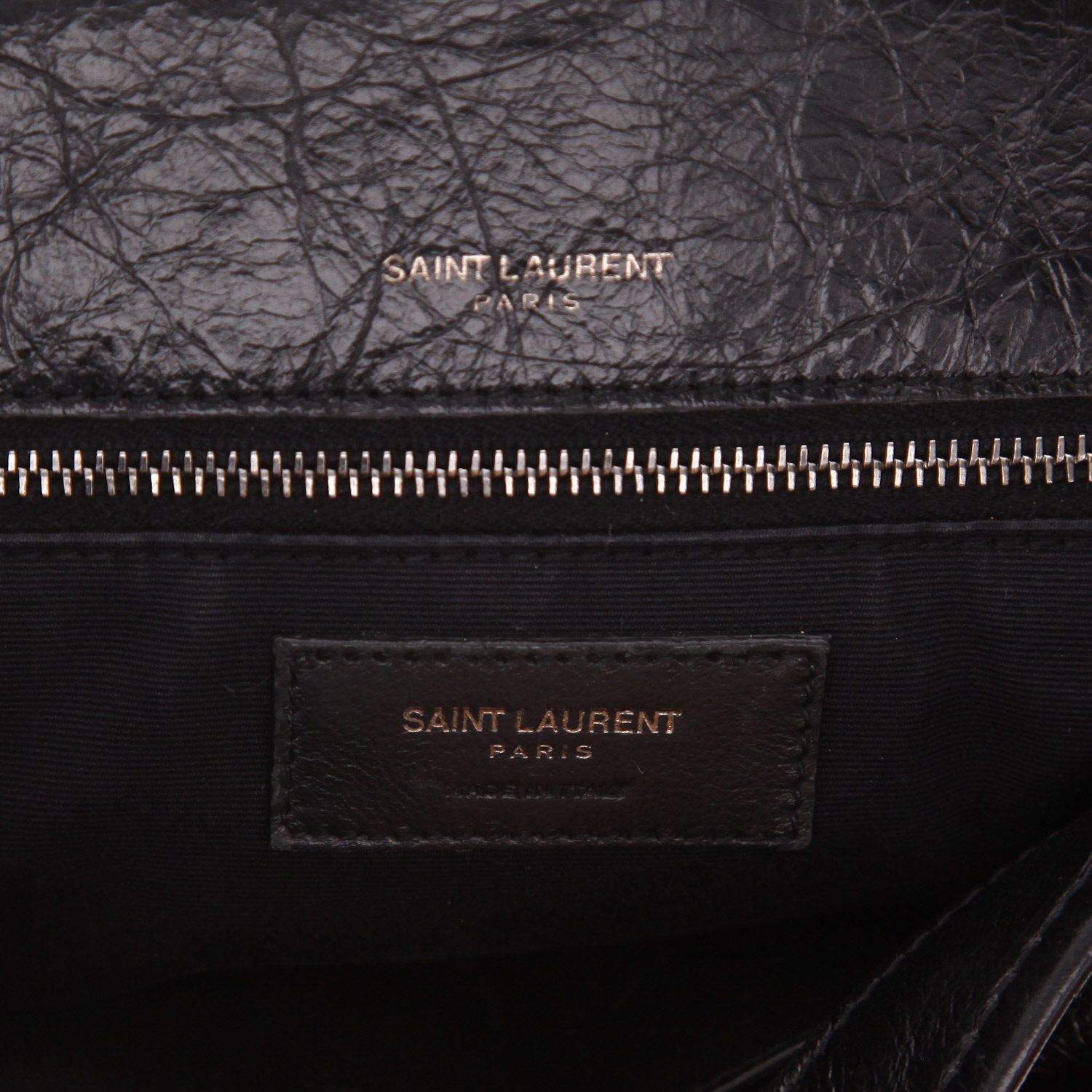 Saint Laurent  Niki medium model  shoulder bag  in black leather - Detail D2