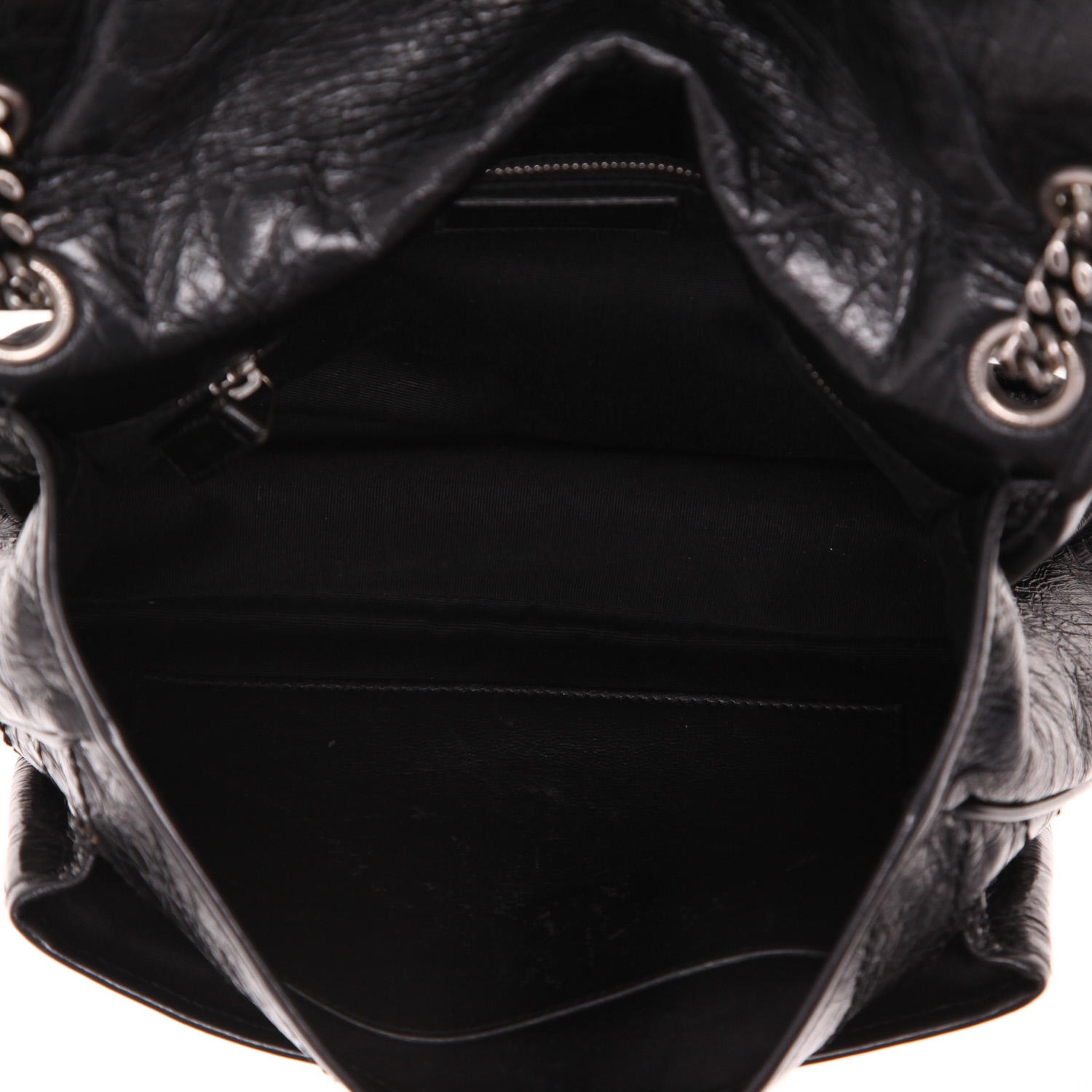 Saint Laurent  Niki medium model  shoulder bag  in black leather - Detail D3