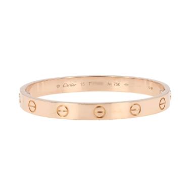 Bracelet Cartier Love en or rose, taille 15
