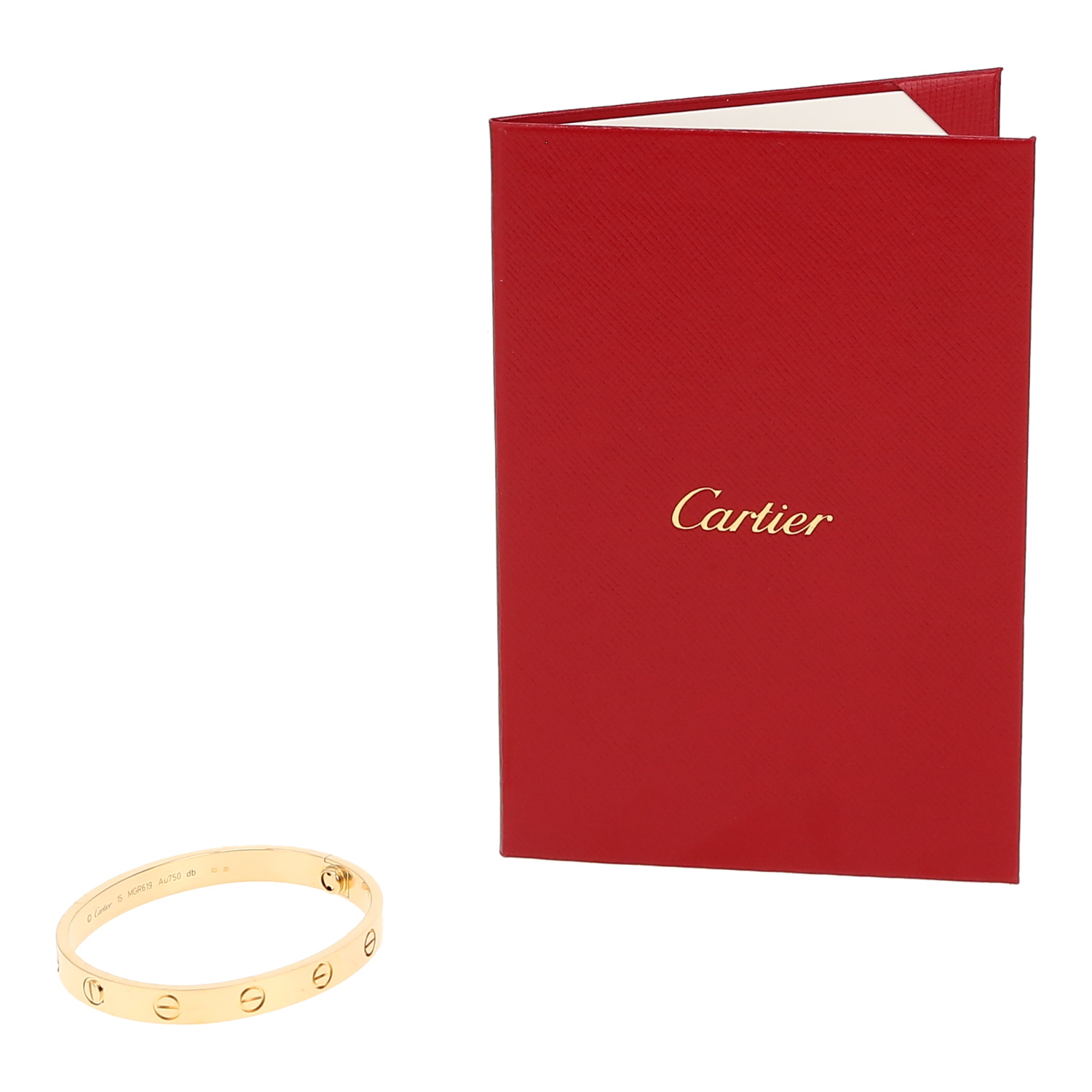 Brazalete Cartier Love de oro amarillo - Detail D2