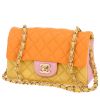 Sac bandoulière Chanel  Mini Timeless en cuir matelassé jaune rose et orange - 00pp thumbnail