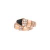 Anello Bulgari Serpenti Viper in oro rosa, diamanti e onice - 00pp thumbnail