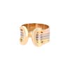 Open Cartier C de Cartier large model ring in yellow gold, pink gold and white gold - 00pp thumbnail