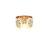 Open Cartier C de Cartier large model ring in yellow gold, pink gold and white gold - 360 thumbnail