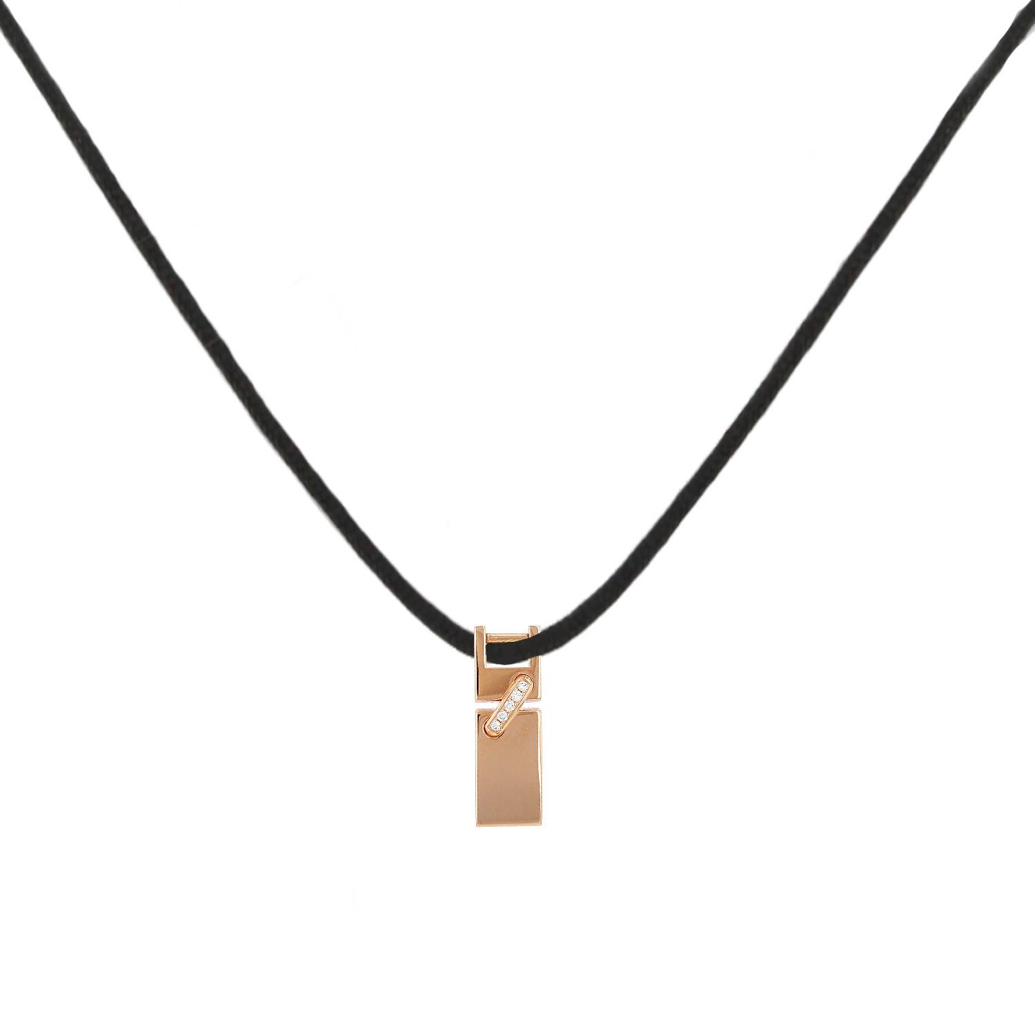 Chaumet Lien pendant in pink gold and diamonds