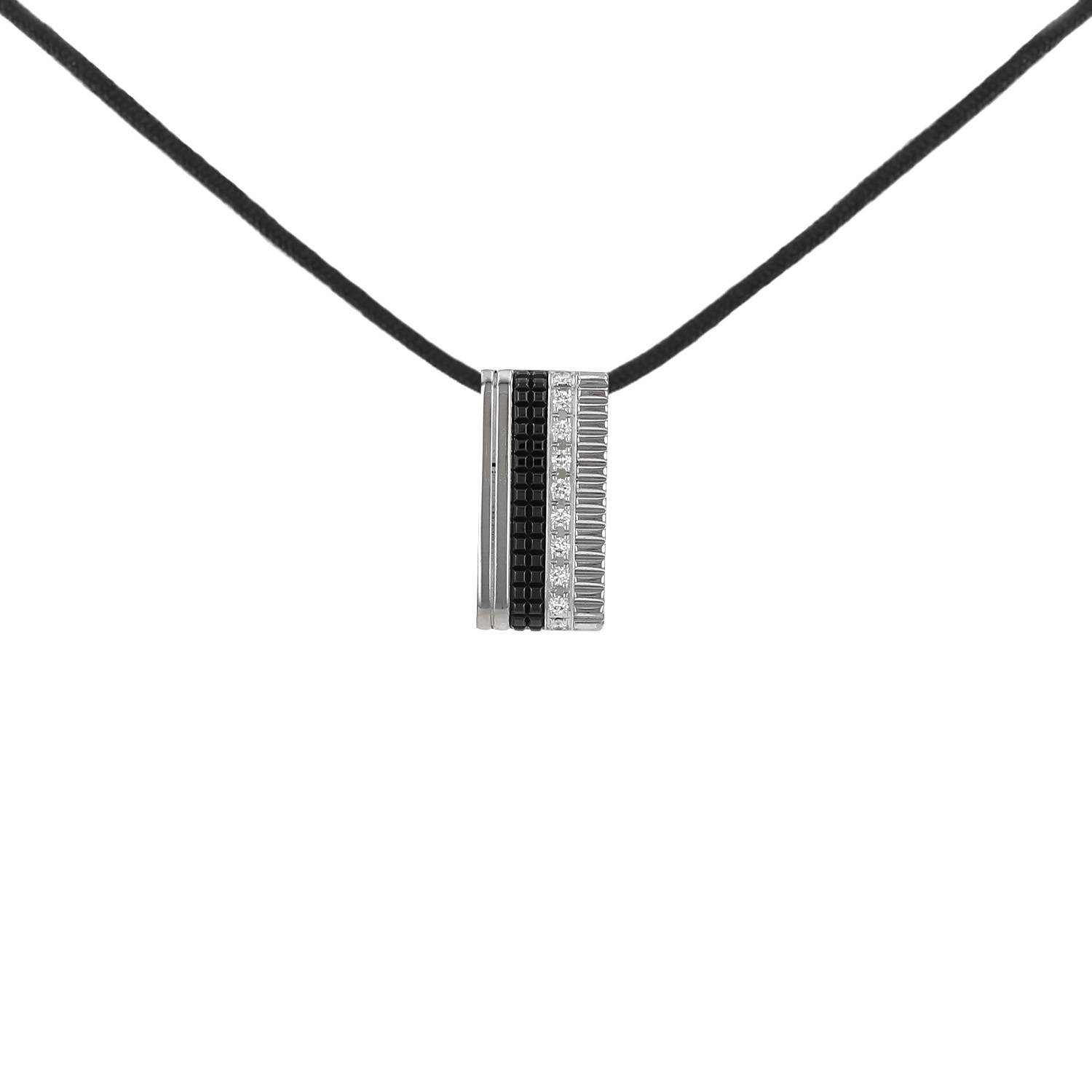 Boucheron Quatre Black Edition pendant in white gold, diamonds and PVD