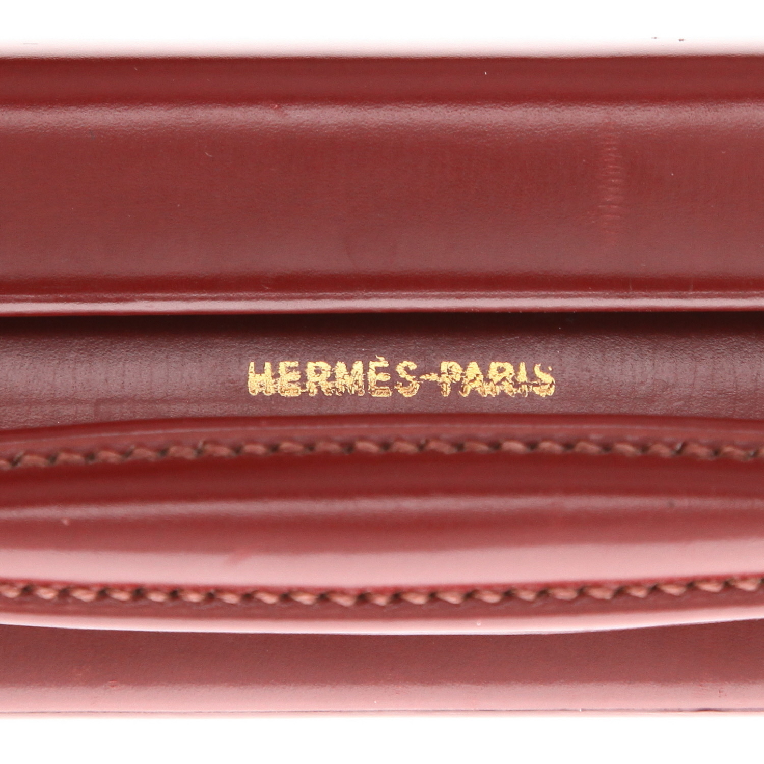 Borsa portadocumenti Hermès  Jet in pelle box rossa - Detail D2