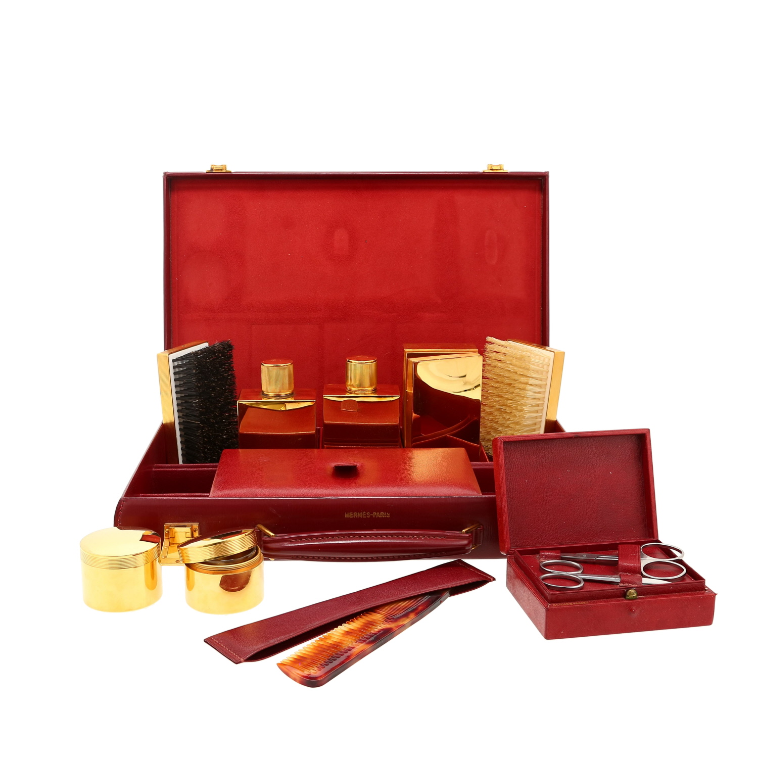 Porta-documentos Hermès  Jet en cuero box rojo - Detail D4