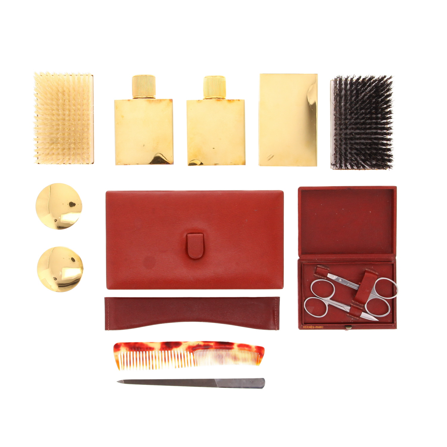 Porta-documentos Hermès  Jet en cuero box rojo - Detail D6