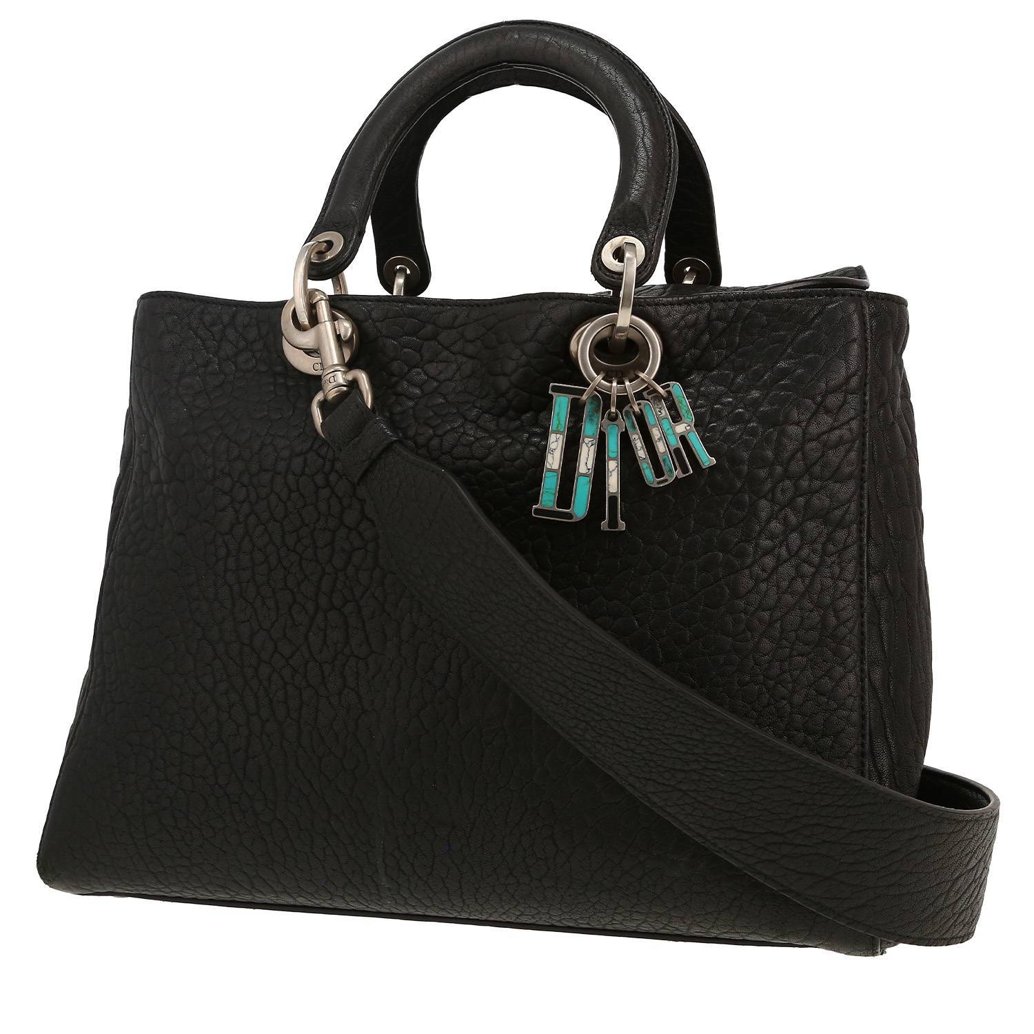 Dior Diorissimo handbag in black buffalo leather