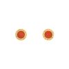 Bulgari Bulgari Bulgari small earrings in yellow gold and coral - 00pp thumbnail