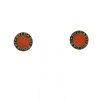 Bulgari Bulgari Bulgari small earrings in yellow gold and coral - 360 thumbnail