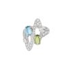 Bulgari Elisia ring in white gold, diamonds, peridot and topaz - 00pp thumbnail