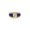 Van Cleef & Arpels   1990's ring in yellow gold, lapis-lazuli and diamonds - 360 thumbnail