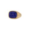 Vintage  signet ring in 14 carats yellow gold and lapis-lazuli - 00pp thumbnail