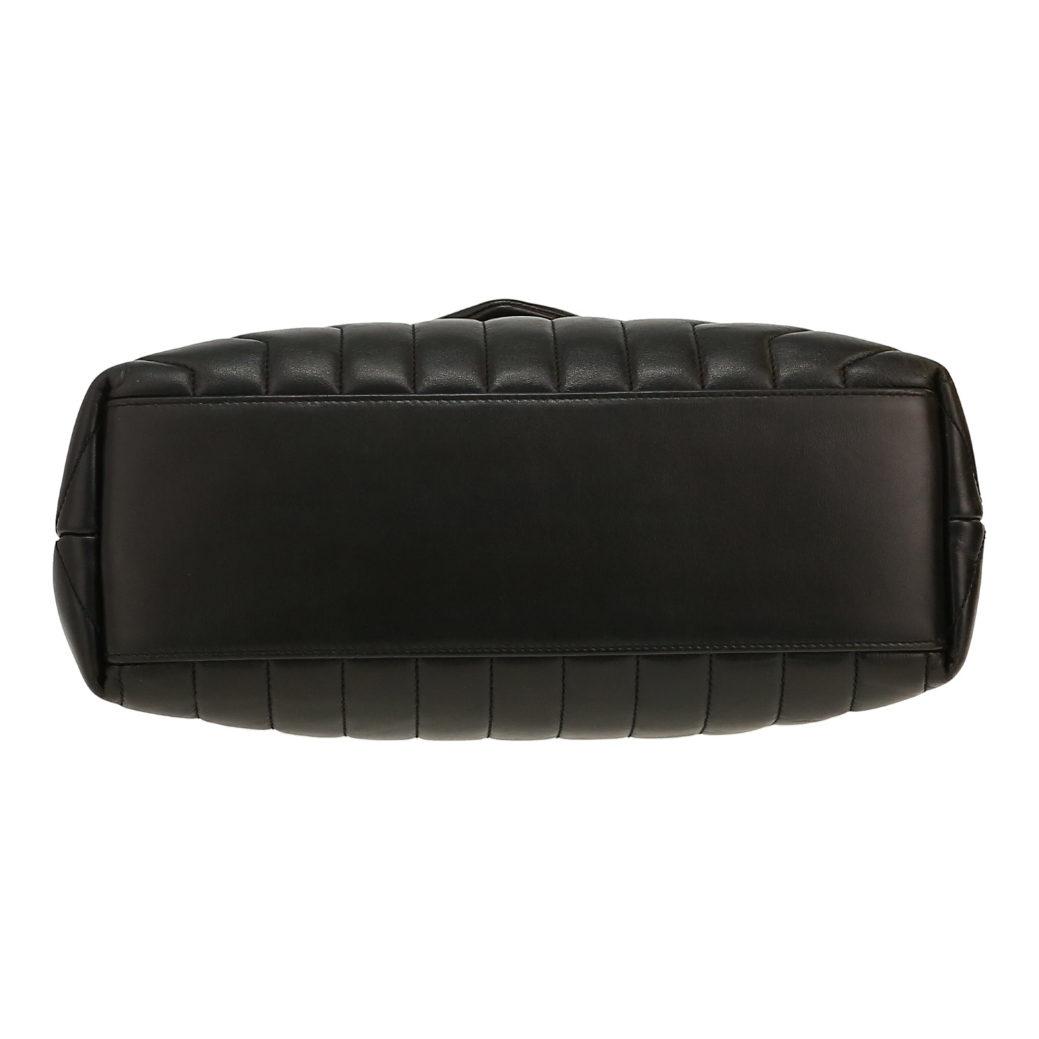 Borsa a tracolla Saint Laurent  Loulou modello medio  in pelle trapuntata a zigzag nera - Detail D1