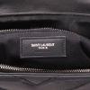 Saint Laurent  Loulou medium model  shoulder bag  in black chevron quilted leather - Detail D2 thumbnail