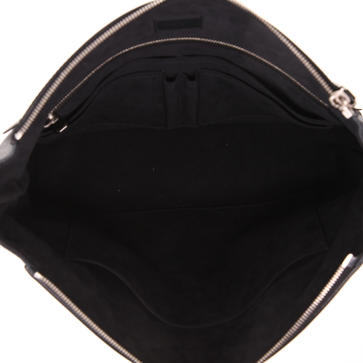 Cartella Louis Vuitton Greenwich in tela Damier blu scuro e pelle nera - Detail D3