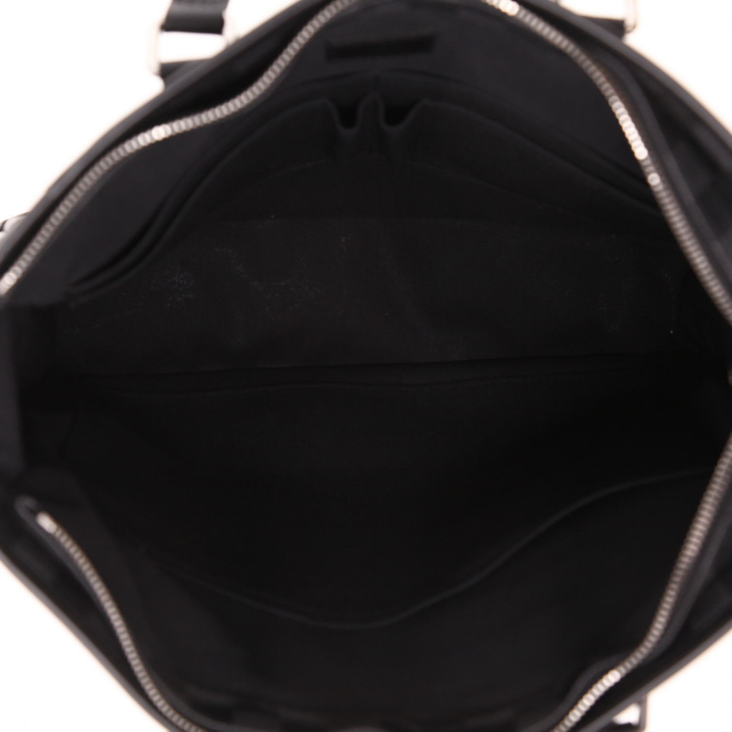 Bolso Cabás Louis Vuitton  Tadao en lona a cuadros gris Graphite y cuero negro - Detail D3