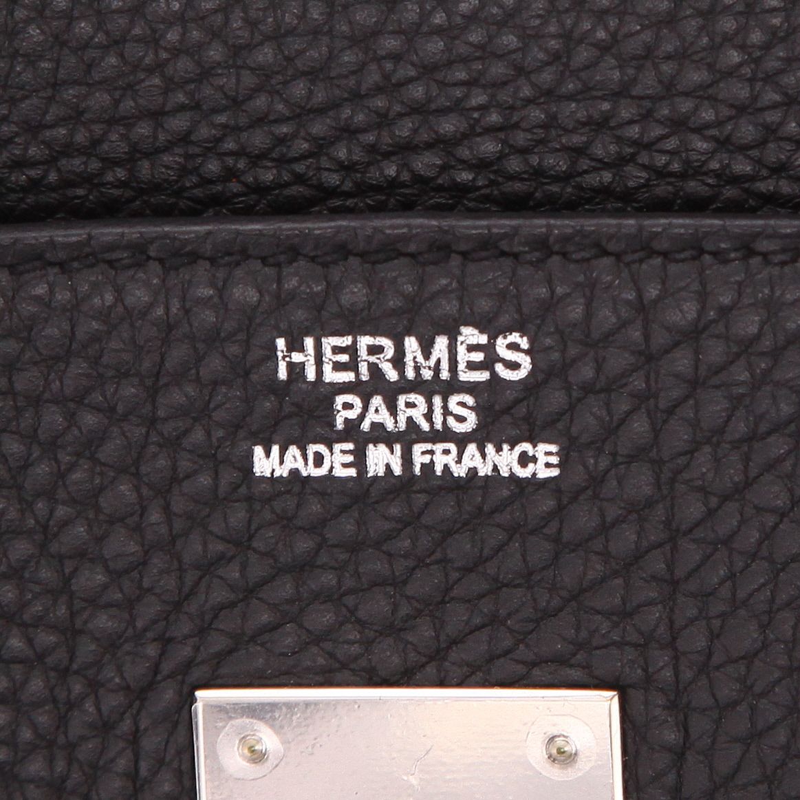 Sac à main Hermès  Birkin 35 cm en cuir togo noir - Detail D2
