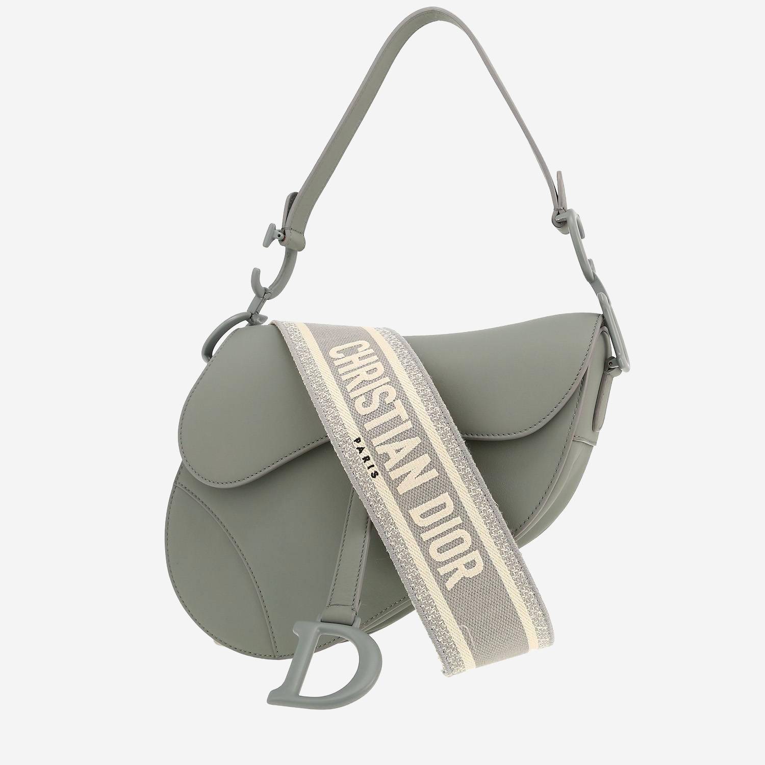 Dior  Saddle handbag  in grey ultra mat leather