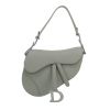 Dior  Saddle handbag  in grey smooth leather - 360 thumbnail