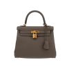 Bolso de mano Hermès  Kelly 25 cm en cuero togo gris estaño - 360 thumbnail