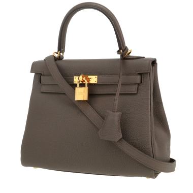 Hermès  Kelly 25 cm handbag  in grey togo leather