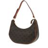 Borsa Celine  Ava in tela "Triomphe" marrone e pelle marrone - 00pp thumbnail