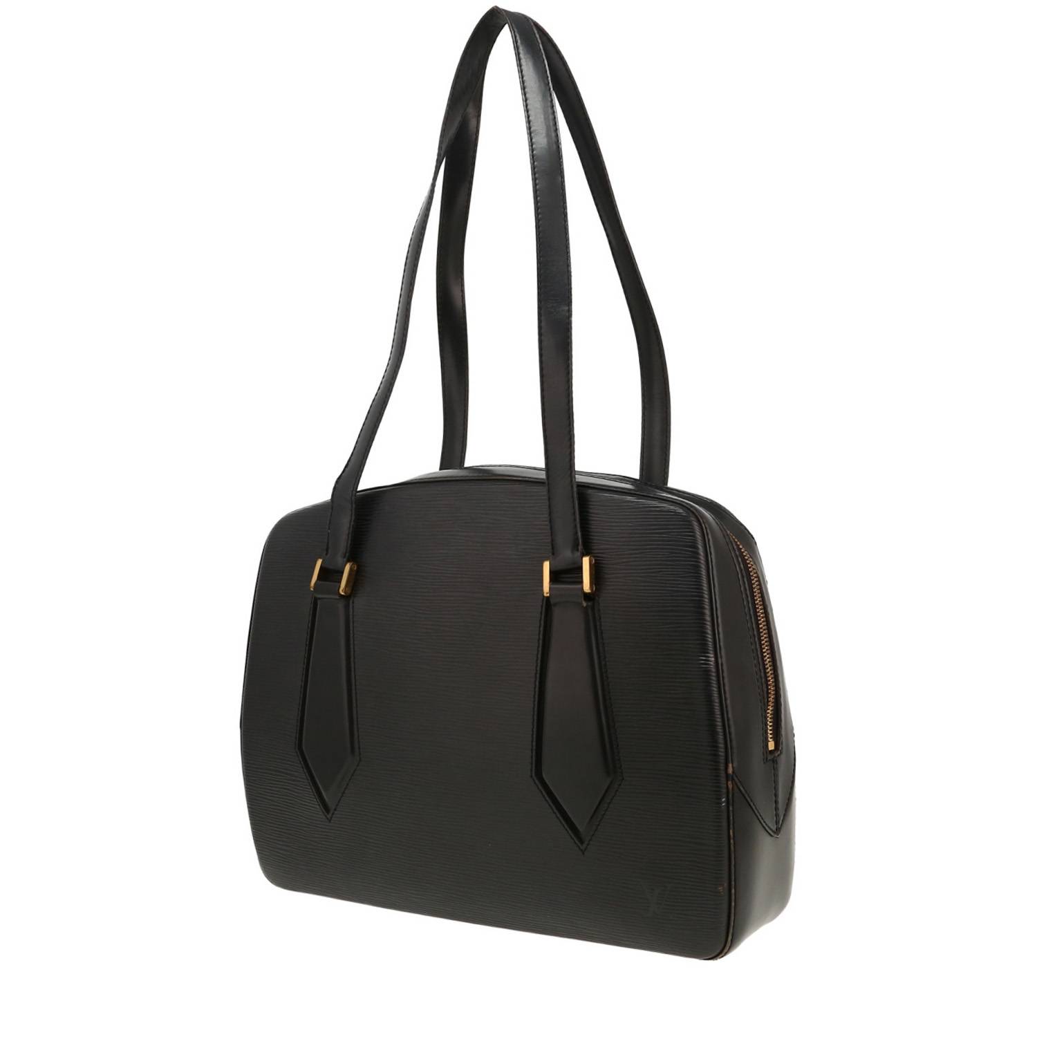 Louis Vuitton handbag in black epi leather
