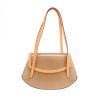 Bolso de mano Louis Vuitton  Biscayne en charol Monogram beige y cuero natural - 360 thumbnail