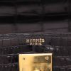 Hermès  Kelly 28 cm handbag  in black porosus crocodile - Detail D2 thumbnail