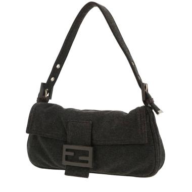 Fendi  Baguette handbag  in grey canvas