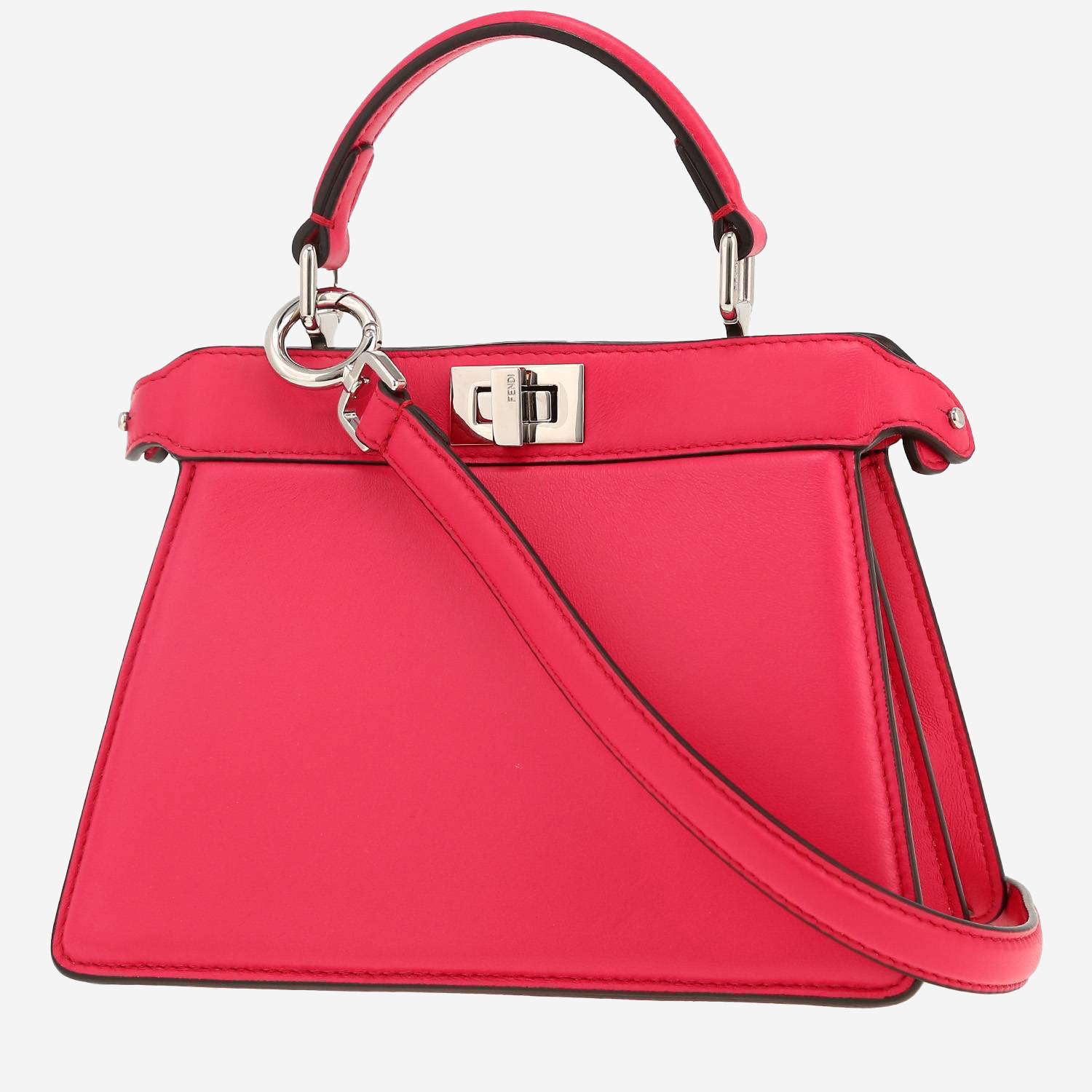 Fendi Peekaboo ISeeU small model shoulder bag in pink leather