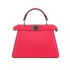 Sac bandoulière Fendi  Peekaboo ISeeU petit modèle  en cuir rose - 360 thumbnail