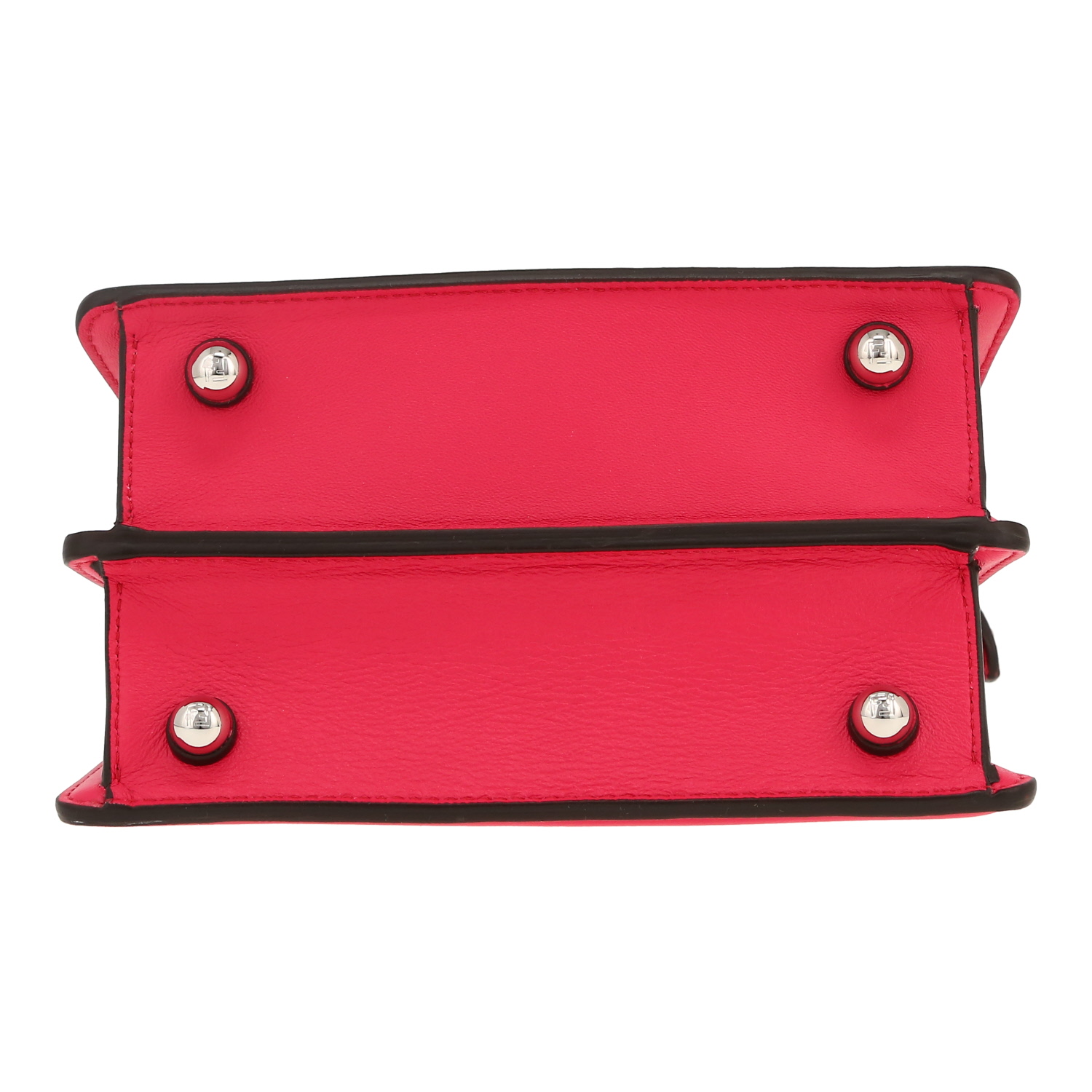 Sac bandoulière Fendi  Peekaboo ISeeU petit modèle  en cuir rose - Detail D1