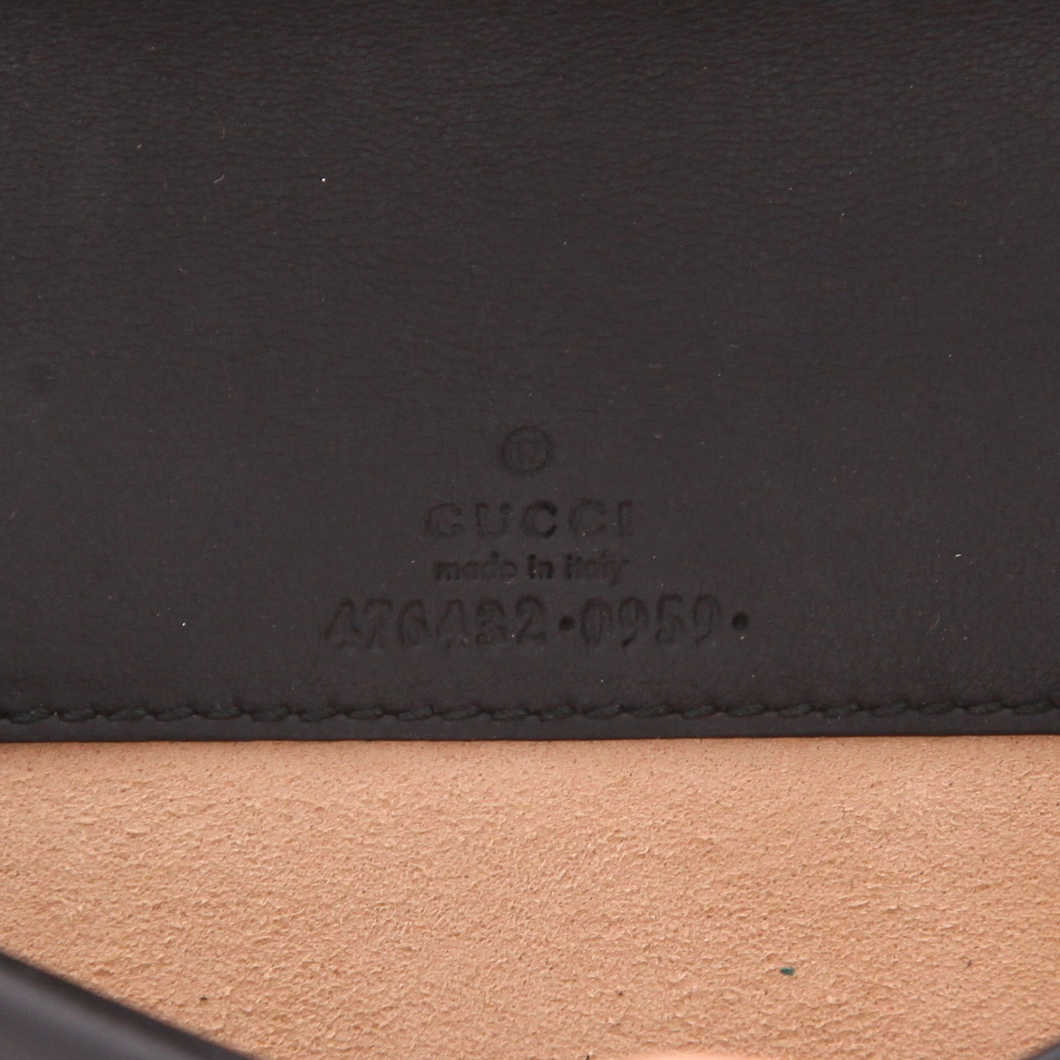 Sac bandoulière Gucci  Dionysus en Veau velours noir et cuir noir - Detail D2