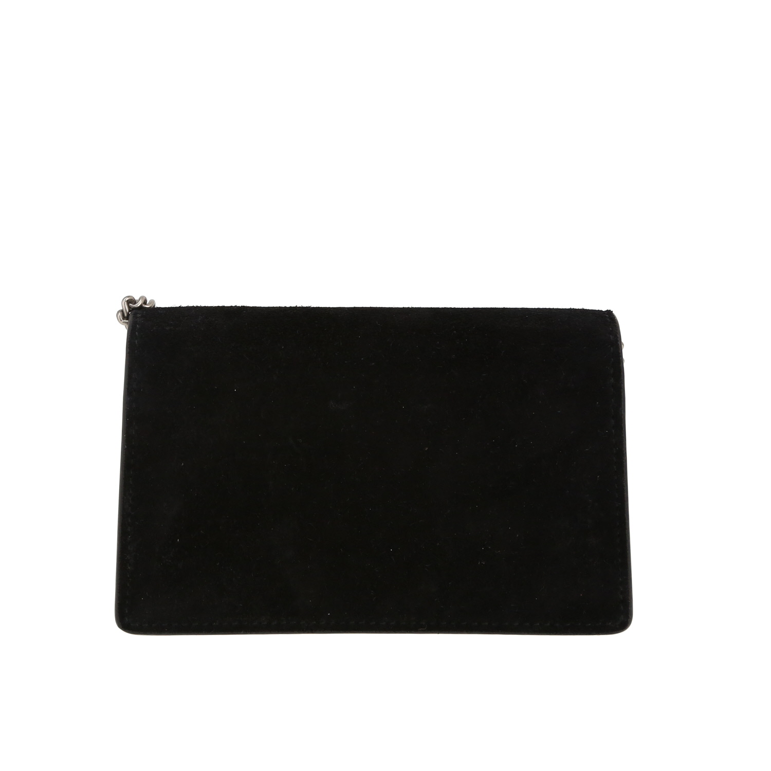 Sac bandoulière Gucci  Dionysus en Veau velours noir et cuir noir - Detail D4