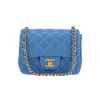 Bolso bandolera Chanel  Mini Carré en cuero acolchado azul - 360 thumbnail