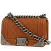 Chanel  Boy small model  shoulder bag  in brown quilted leather - 00pp thumbnail